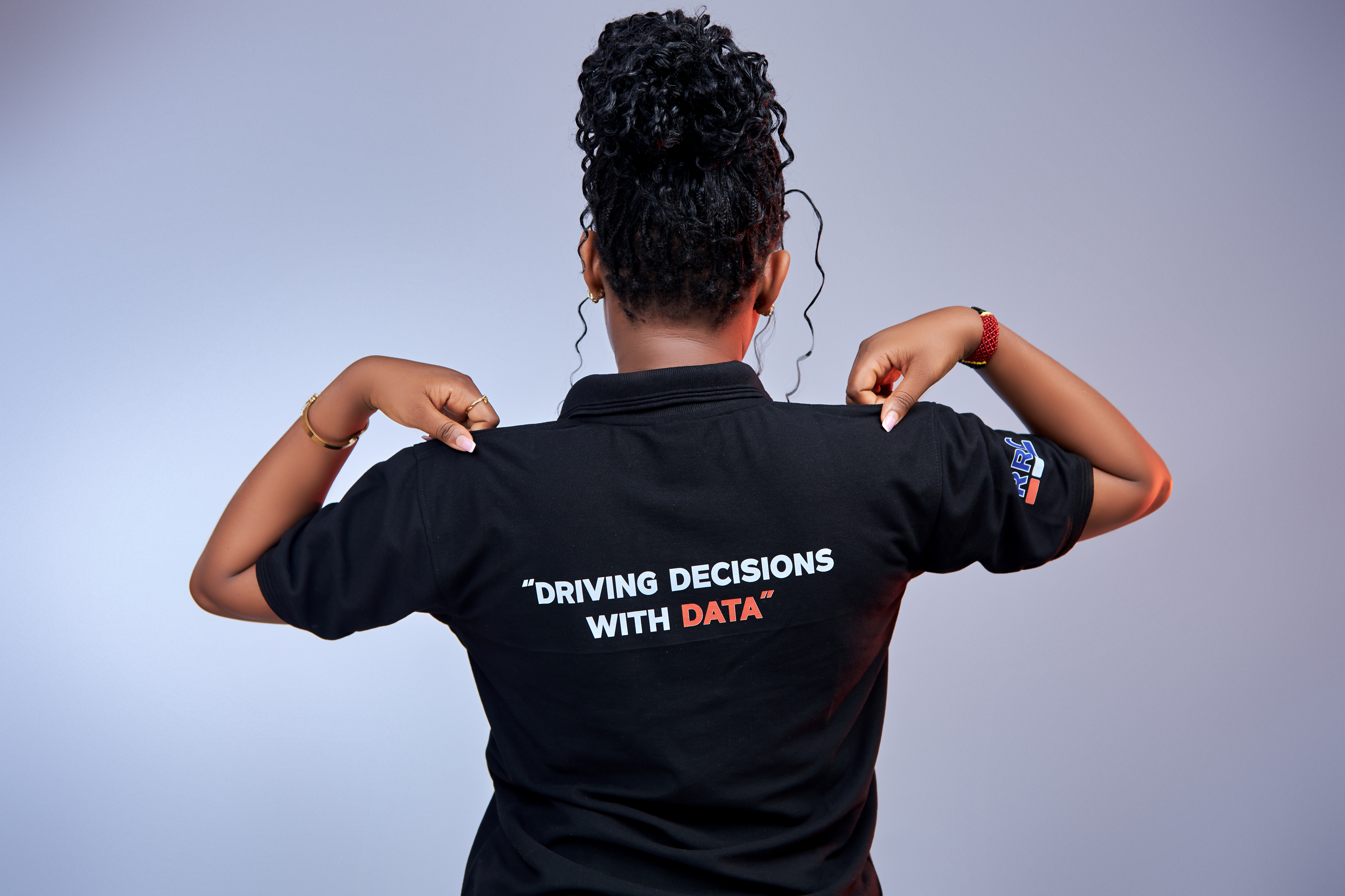 Top view of Rimo Research Co. employees working together in an office